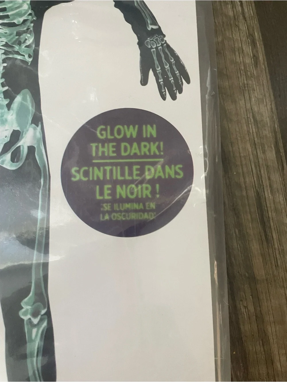 NWT Glow-in-the-Dark Skeleton Kids Costume - Black and Green Halloween Dress Up